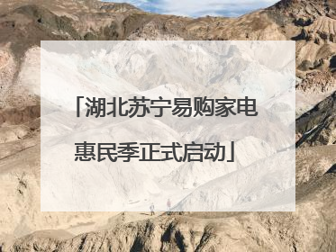 湖北苏宁易购家电惠民季正式启动