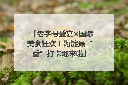 老字号盛宴×国际美食狂欢！海淀最“香”打卡地来啦