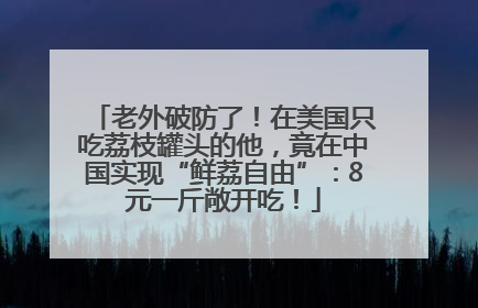 老外破防了！在美国只吃荔枝罐头的他，竟在中国实现“鲜荔自由”：8元一斤敞开吃！