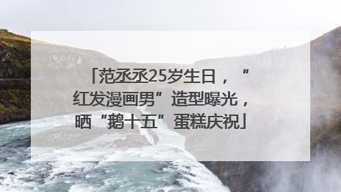 范丞丞25岁生日，“红发漫画男”造型曝光，晒“鹅十五”蛋糕庆祝