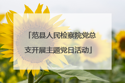 范县人民检察院党总支开展主题党日活动
