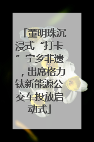 董明珠沉浸式“打卡”宁乡非遗，出席格力钛新能源公交车投放启动式