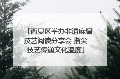 西夏区举办非遗麻编技艺阅读分享会 指尖技艺传递文化温度