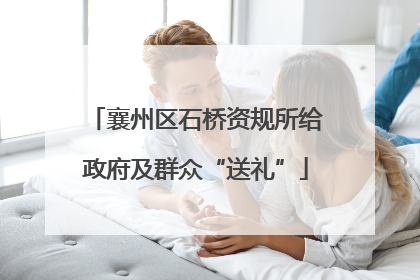 襄州区石桥资规所给政府及群众“送礼”