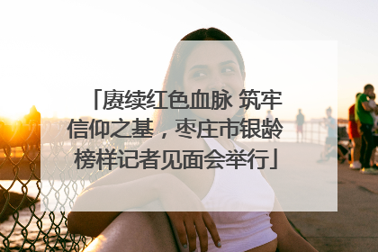 赓续红色血脉 筑牢信仰之基，枣庄市银龄榜样记者见面会举行