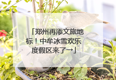 郑州再添文旅地标！中牟冰雪欢乐度假区来了→