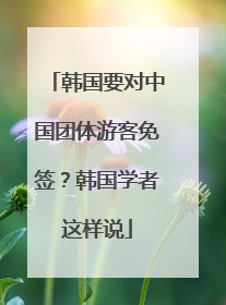 韩国要对中国团体游客免签？韩国学者这样说