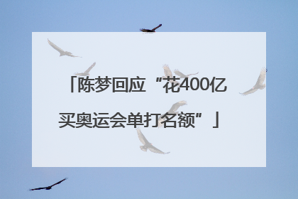 陈梦回应“花400亿买奥运会单打名额”