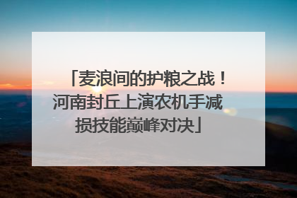 麦浪间的护粮之战！河南封丘上演农机手减损技能巅峰对决