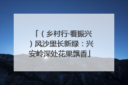 （乡村行·看振兴）风沙里长新绿：兴安岭深处花果飘香