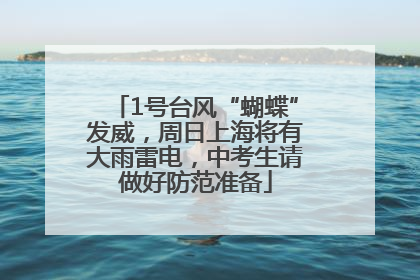 1号台风“蝴蝶”发威，周日上海将有大雨雷电，中考生请做好防范准备