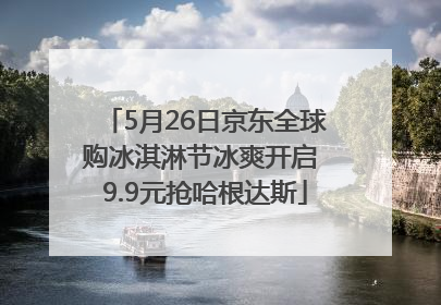 5月26日京东全球购冰淇淋节冰爽开启 9.9元抢哈根达斯