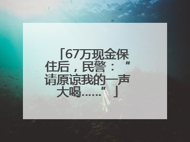 67万现金保住后，民警：“请原谅我的一声大喝……”